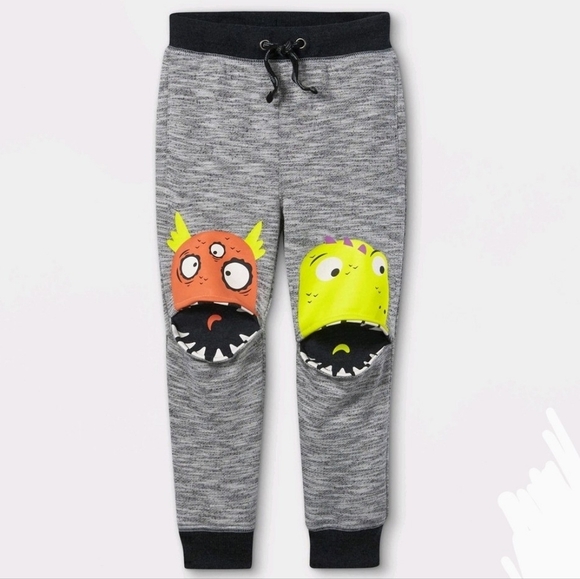 Cat & Jack Other - Cat & Jack Monster Knee French Tery Pull On Joggers